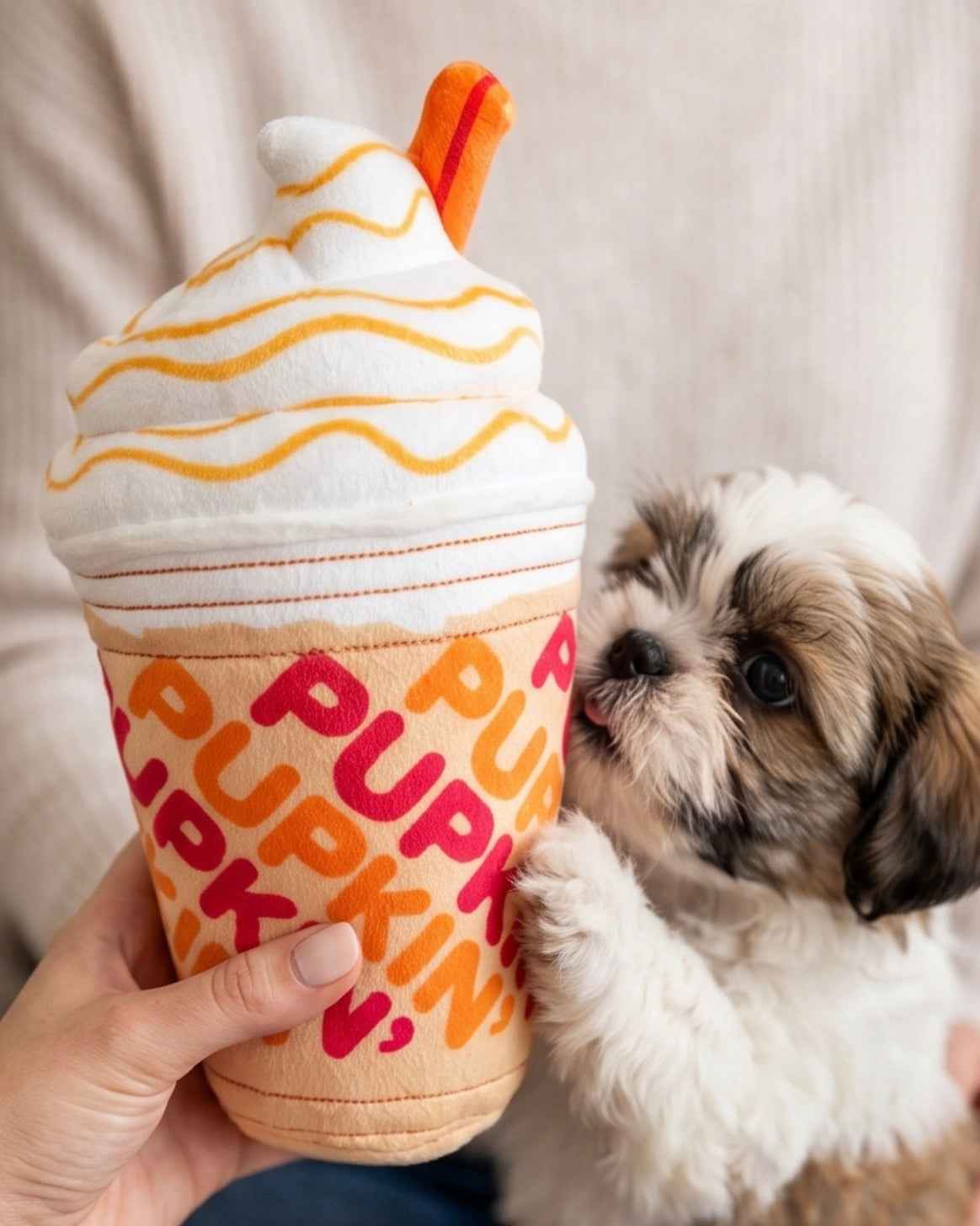 Haute Diggity Dog Pupkin Donuts Iced Coffee Plush Dog Toy