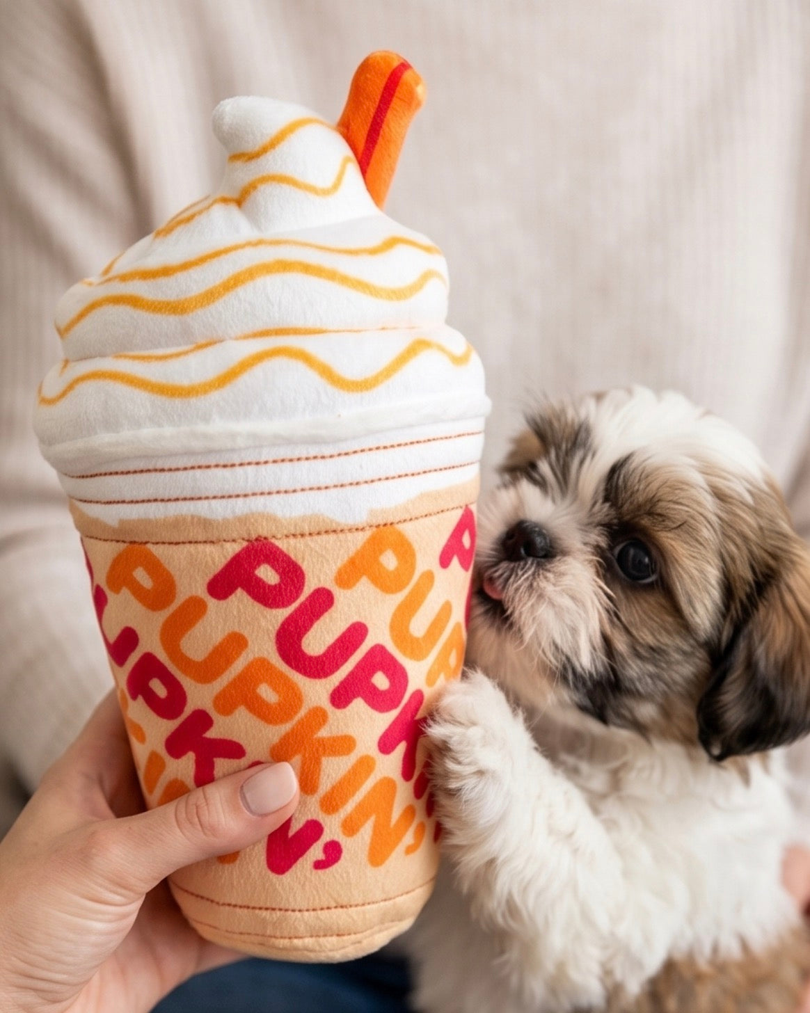 Haute Diggity Dog Pupkin Donuts Iced Coffee Plush Dog Toy