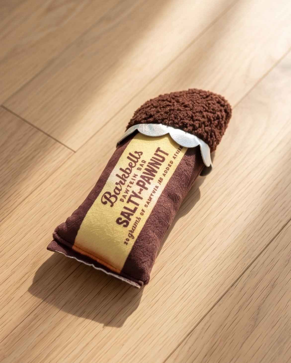 Haute Diggity Dog Barkbells Pawtein Bar Plush Dog Toy