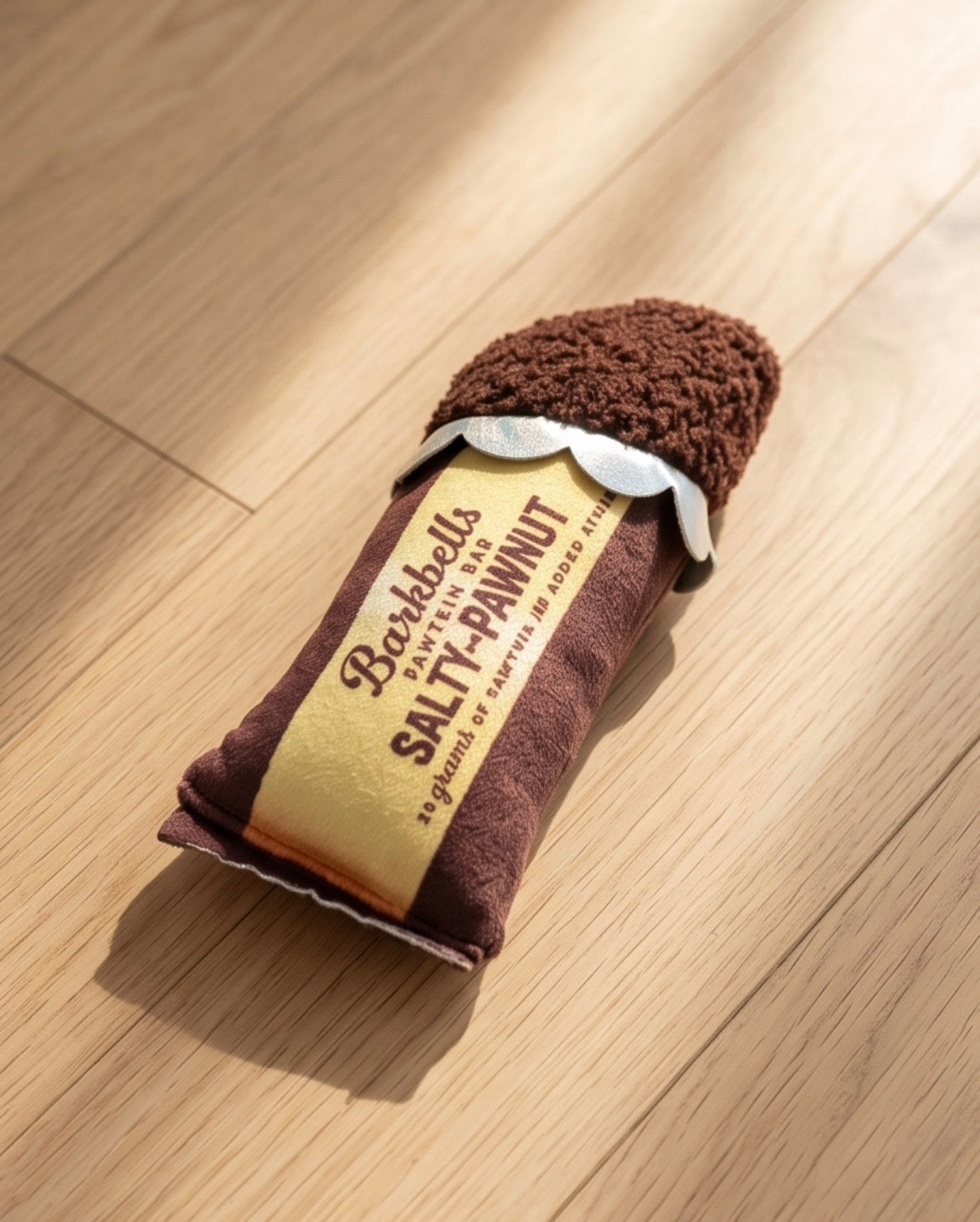 Haute Diggity Dog Barkbells Pawtein Bar Plush Dog Toy