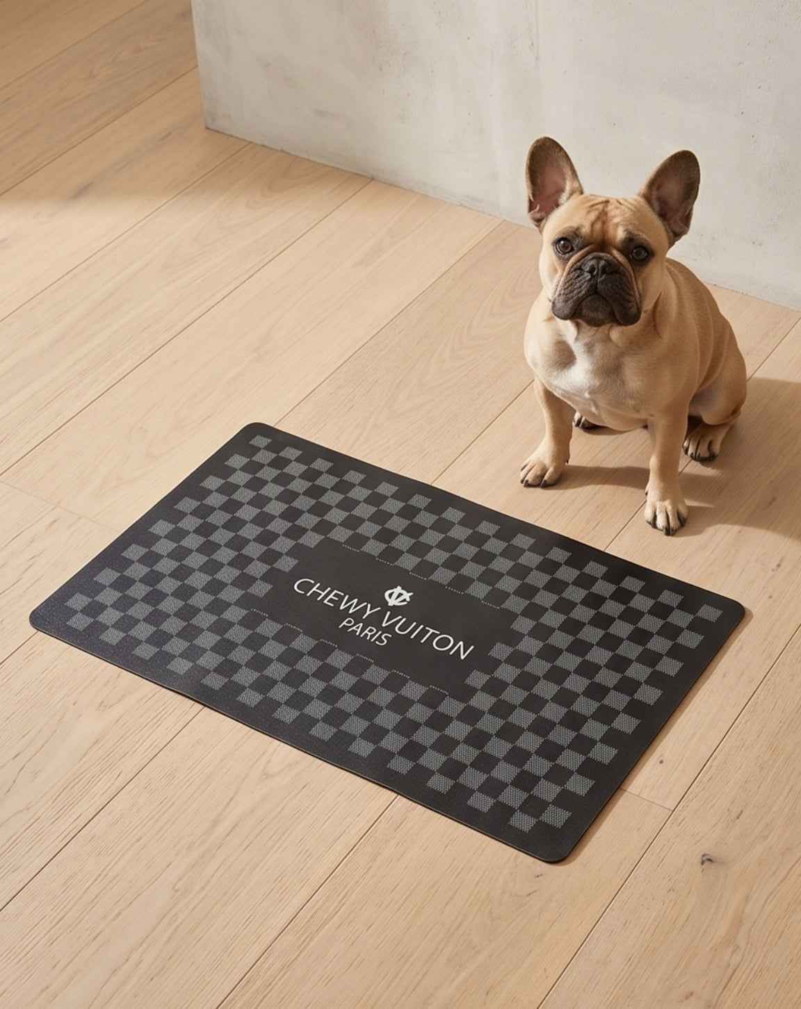 Haute Diggity Dog Black Checker Chewy Vuiton Placemat