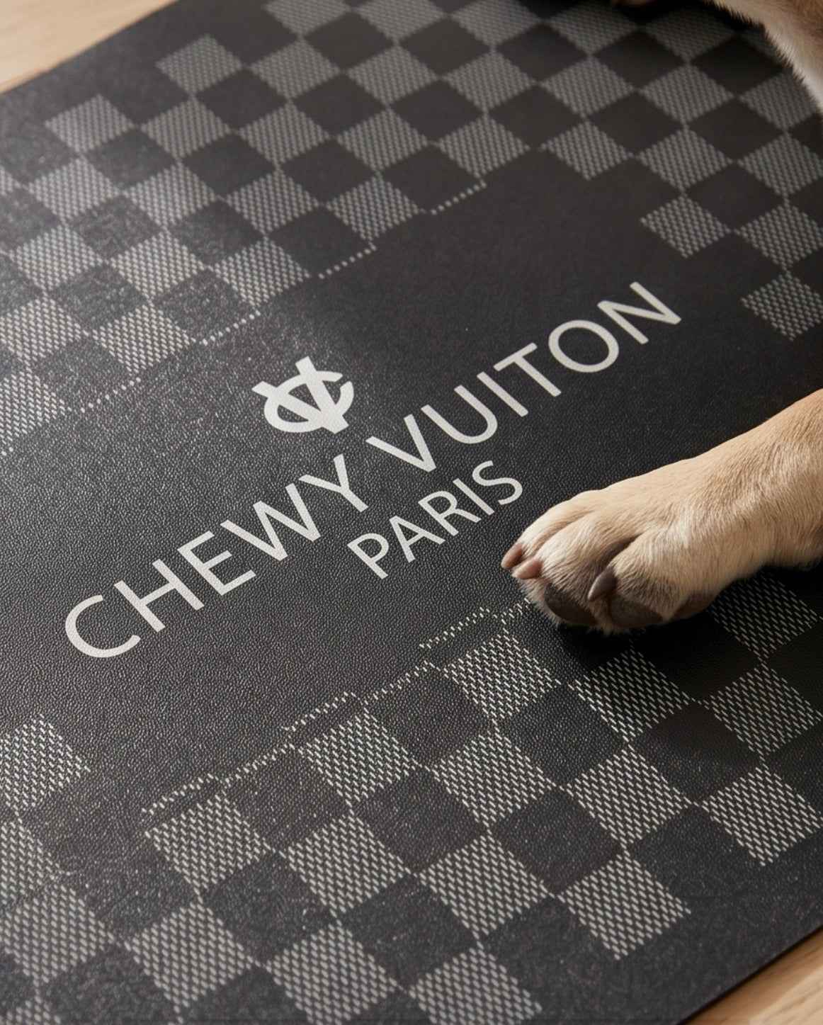 Haute Diggity Dog Black Checker Chewy Vuiton Placemat