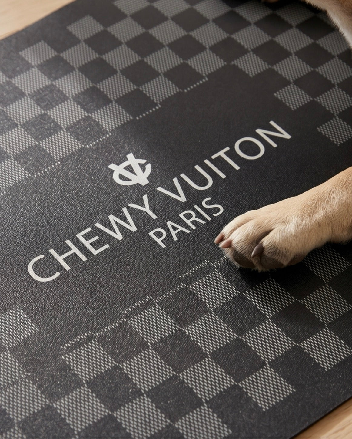 Haute Diggity Dog Black Checker Chewy Vuiton Placemat