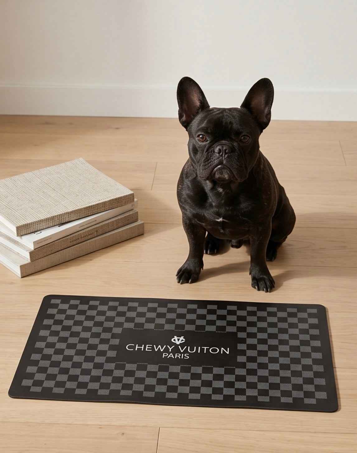 Haute Diggity Dog Black Checker Chewy Vuiton Placemat