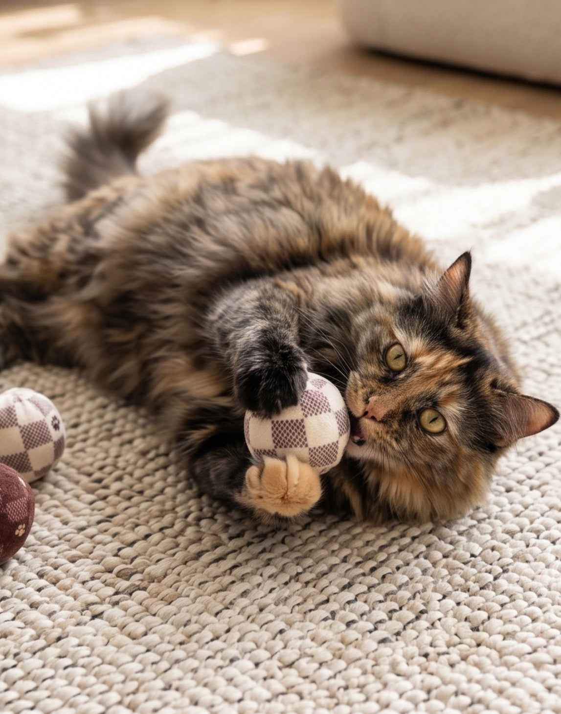 Haute Diggity Dog KV Balls (Checker) Organic Catnip Toy