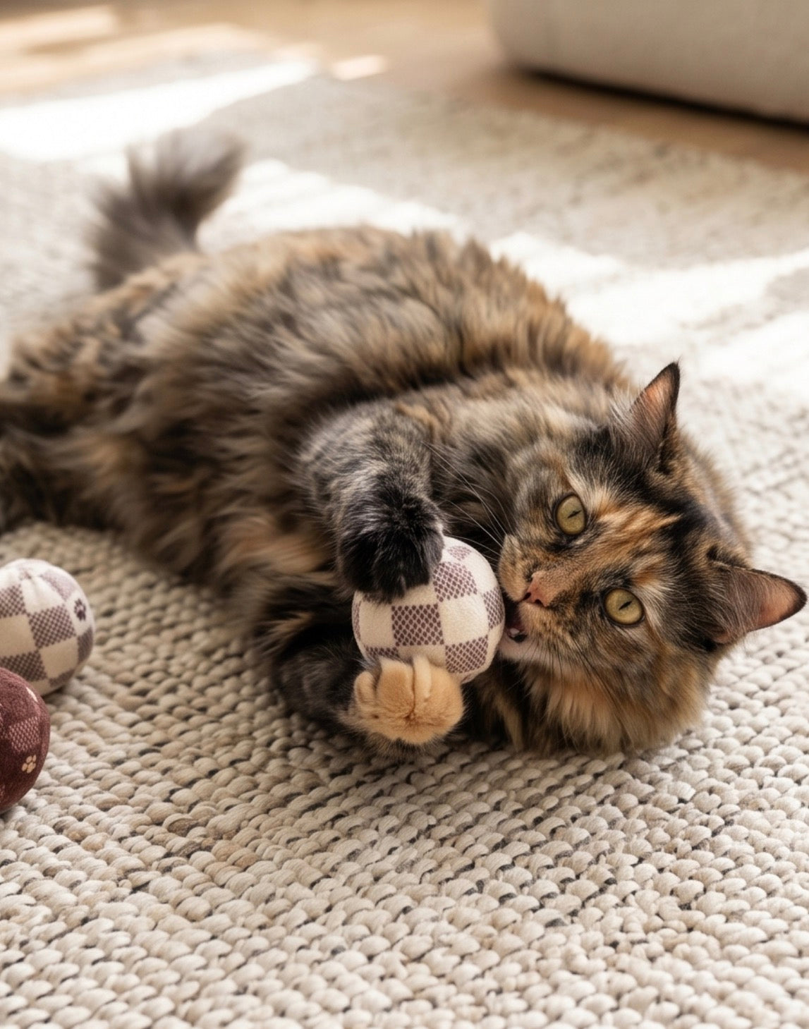 Haute Diggity Dog KV Balls (Checker) Organic Catnip Toy