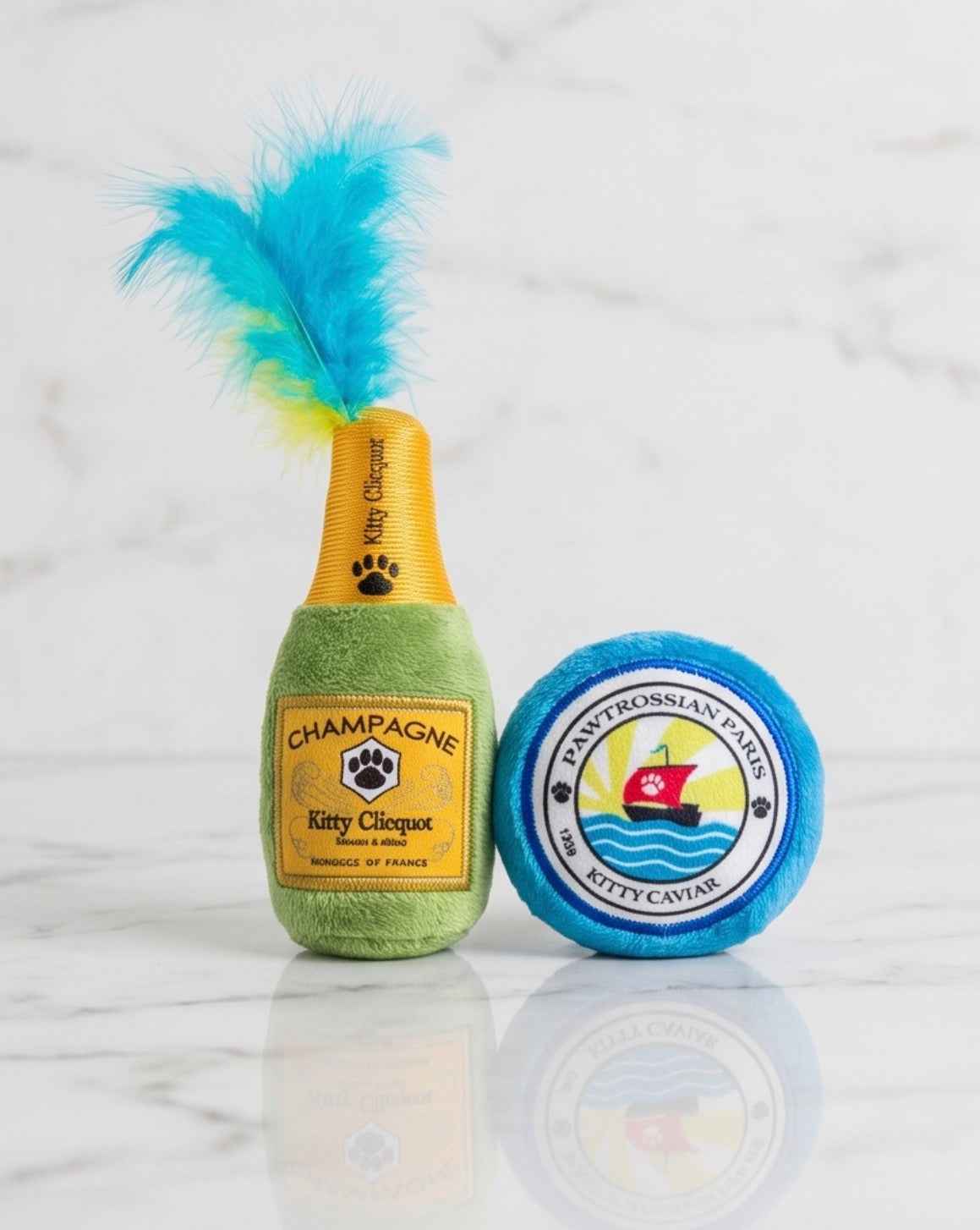 Haute Diggity Dog Kitty Clicquot (Bottle & Caviar) Organic Catnip Toy
