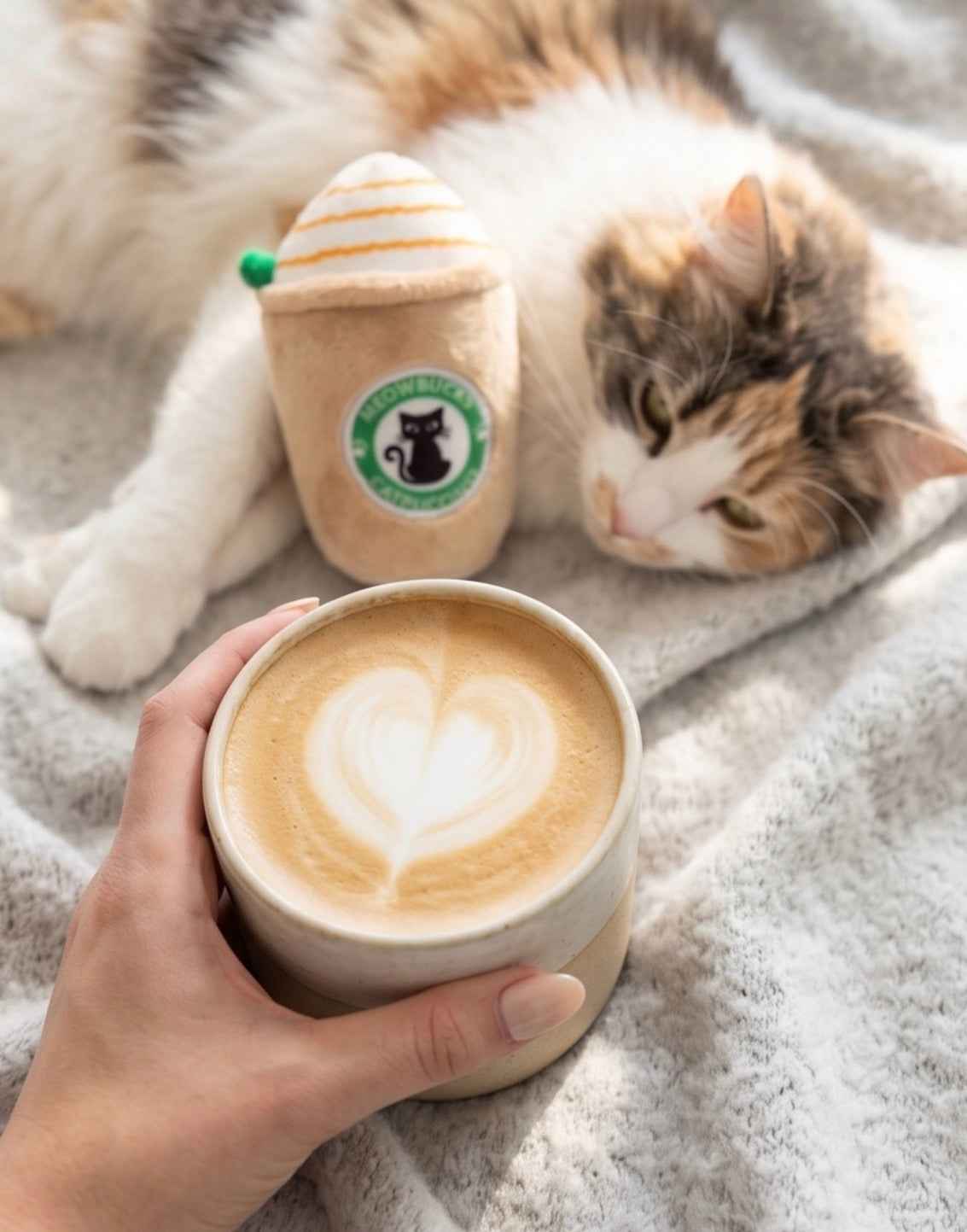 Haute Diggity Dog Meowbucks (2 coffee cups) Organic Catnip Toy