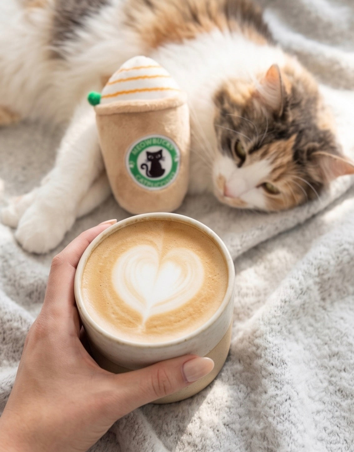 Haute Diggity Dog Meowbucks (2 coffee cups) Organic Catnip Toy