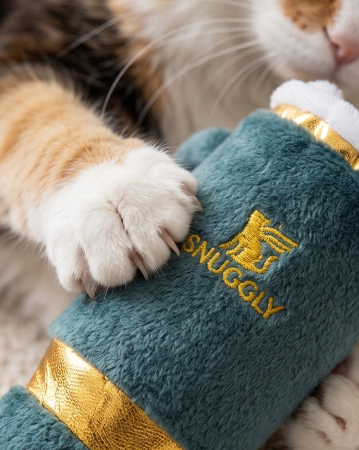 Haute Diggity Dog Holiday Snuggly Cup 3-Pack (Red, Ivory, & Green) Organic Catnip Toy