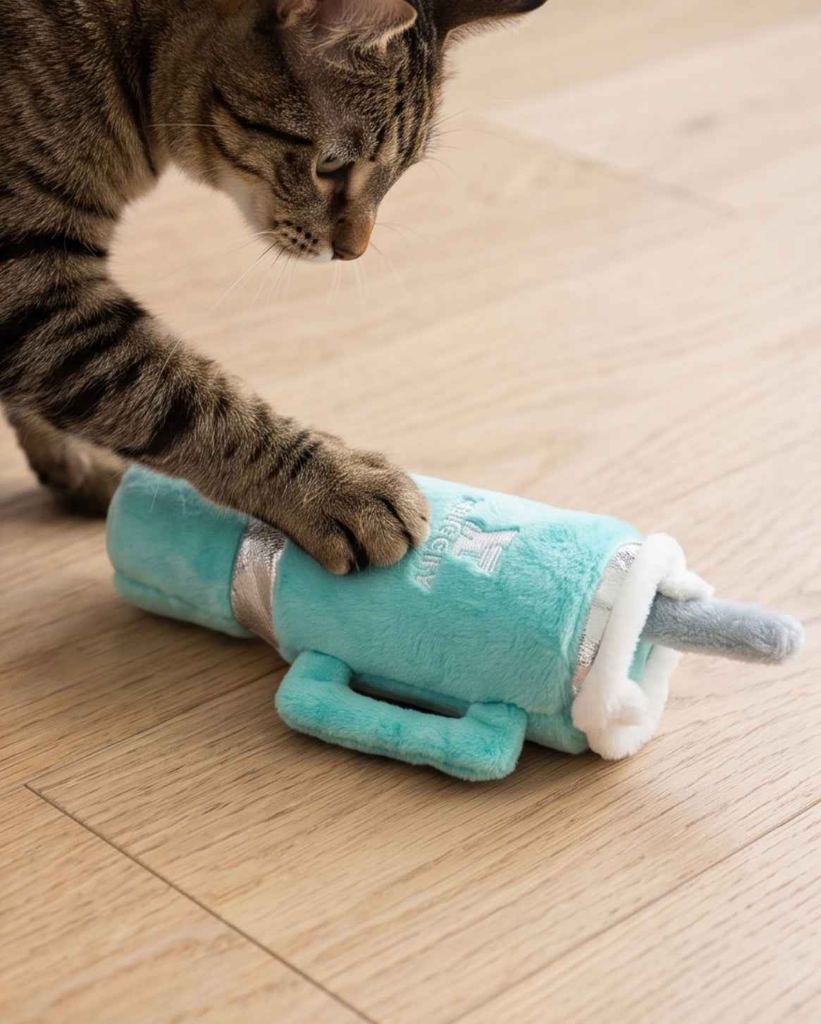 Haute Diggity Dog Snuggly Cup 3-Pack (Teal, Ivory, Blush) Organic Catnip Toy