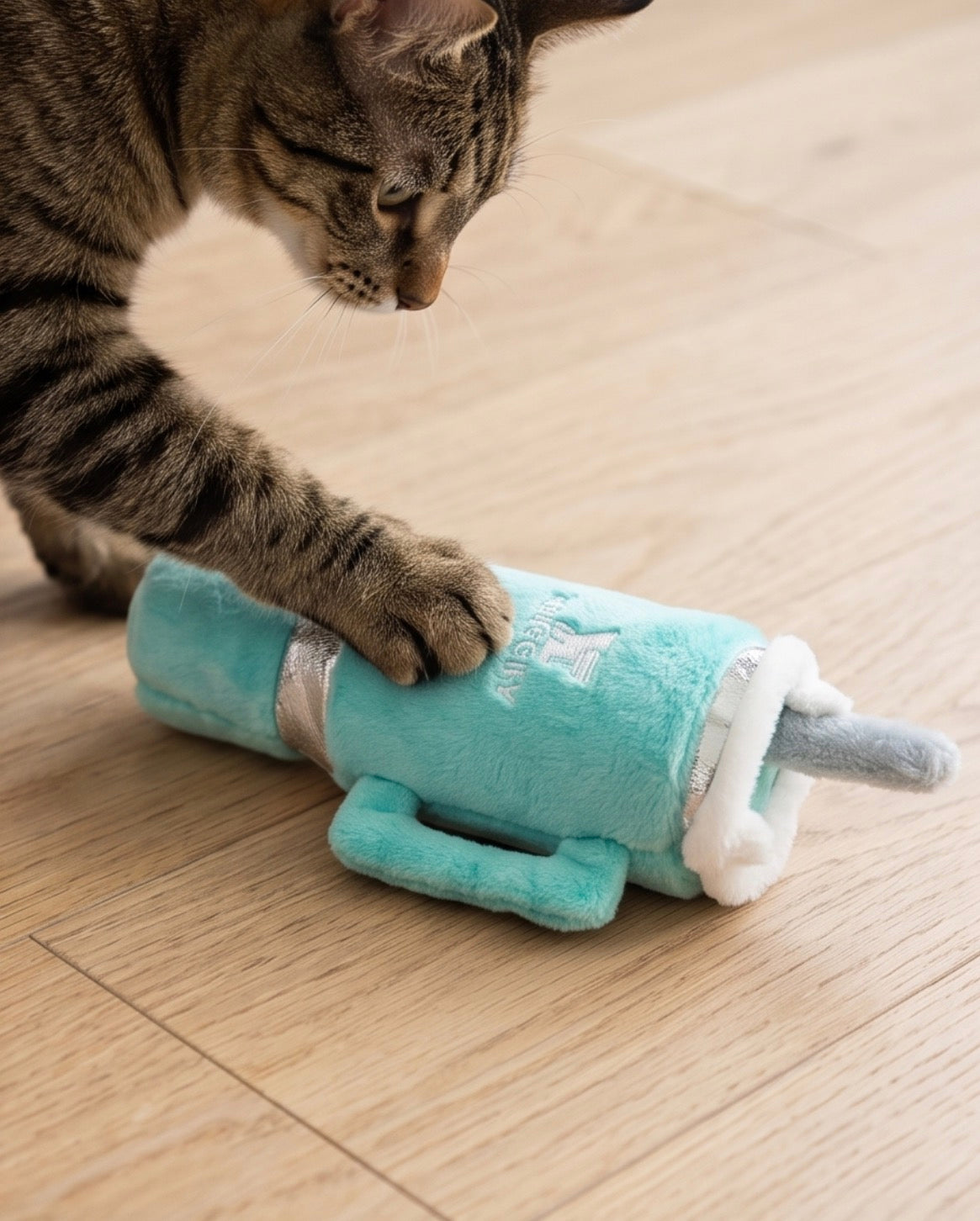 Haute Diggity Dog Snuggly Cup 3-Pack (Teal, Ivory, Blush) Organic Catnip Toy