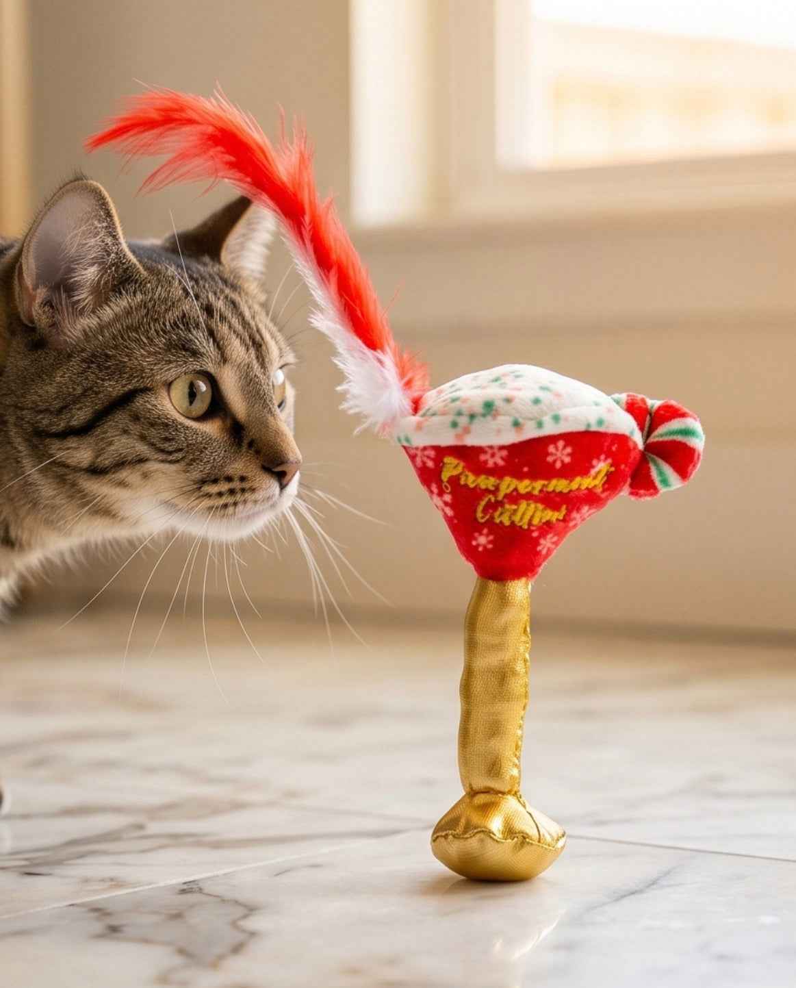 Haute Diggity Dog White Paw Kitty Seltzer & Pawpermint Cattini Christmas Cat Organic Catnip Toy