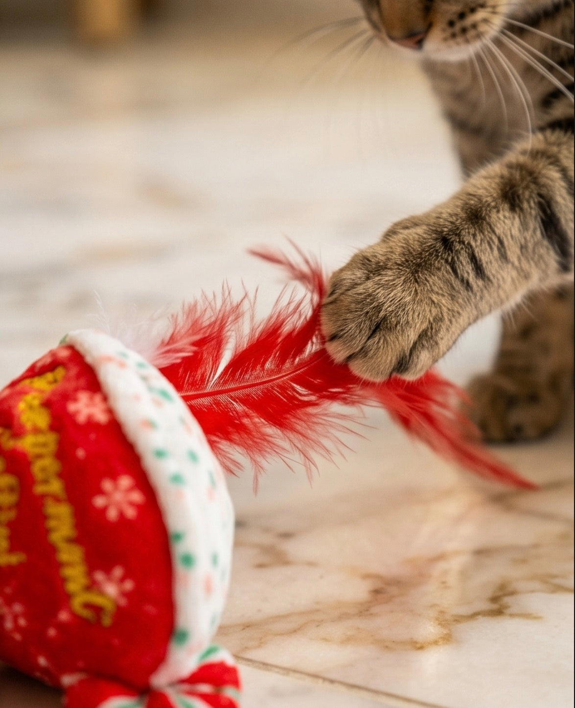 Haute Diggity Dog White Paw Kitty Seltzer & Pawpermint Cattini Christmas Cat Organic Catnip Toy