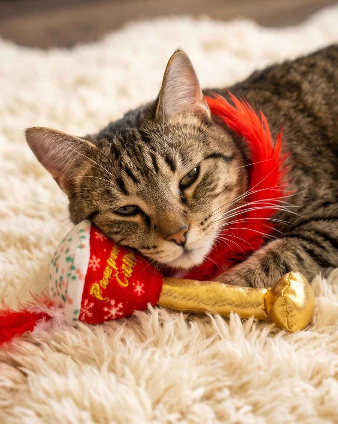 Haute Diggity Dog White Paw Kitty Seltzer & Pawpermint Cattini Christmas Cat Organic Catnip Toy