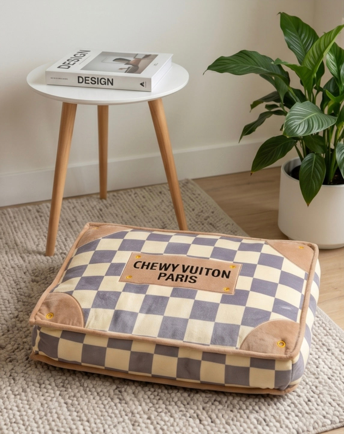 Haute Diggity Dog Checker Chewy Vuiton Bed Dog Bed