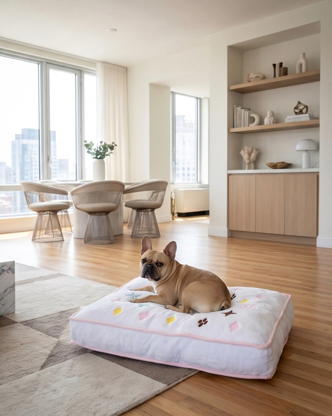Haute Diggity Dog White Chewy Vuiton Bed Dog Bed