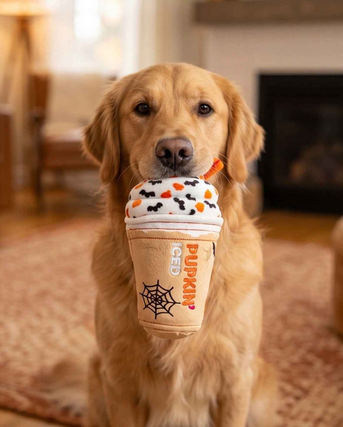 Haute Diggity Dog Pupkin Donuts Halloween Iced Cup Plush Dog Toy