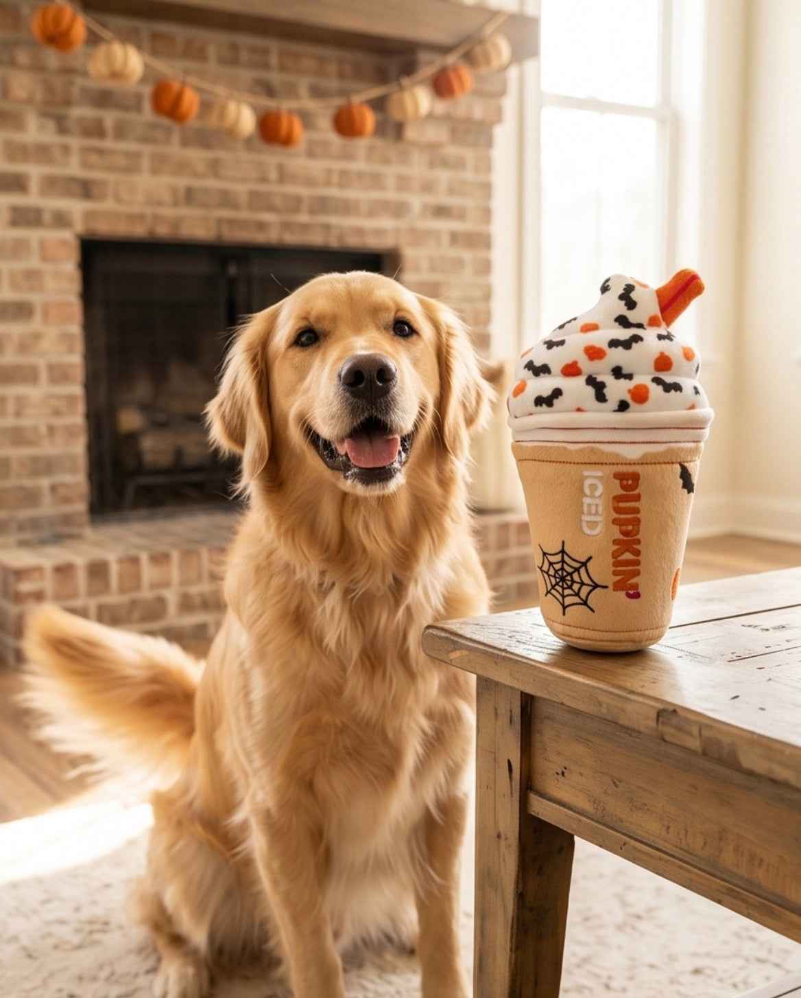 Haute Diggity Dog Pupkin Donuts Halloween Iced Cup Plush Dog Toy