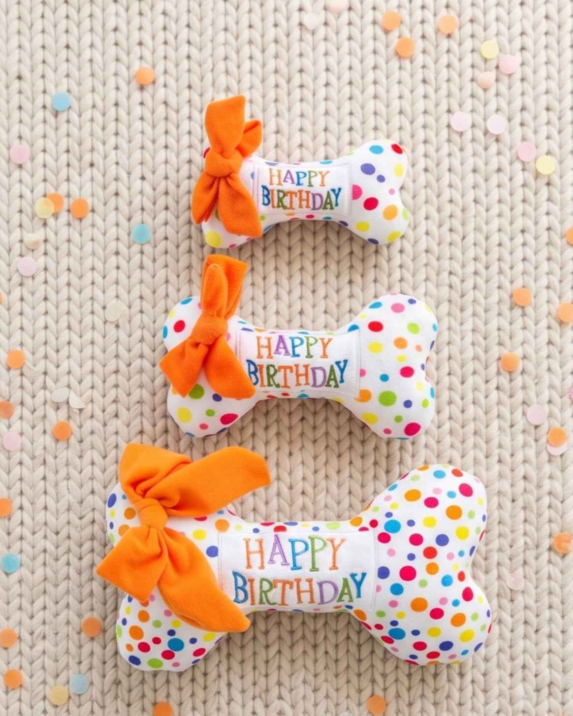 Haute Diggity Dog Happy Birthday Bone Plush Dog Toy