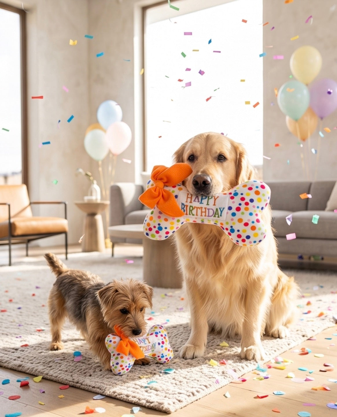 Haute Diggity Dog Happy Birthday Bone Plush Dog Toy