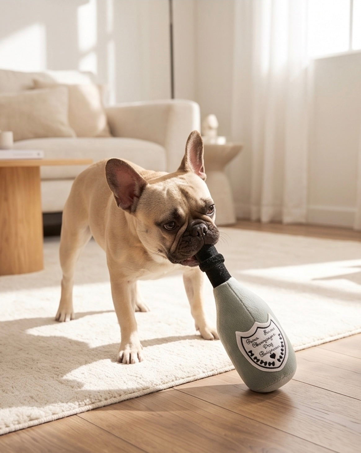 Haute Diggity Dog Dog Perignonn Champagne Plush Dog Toy