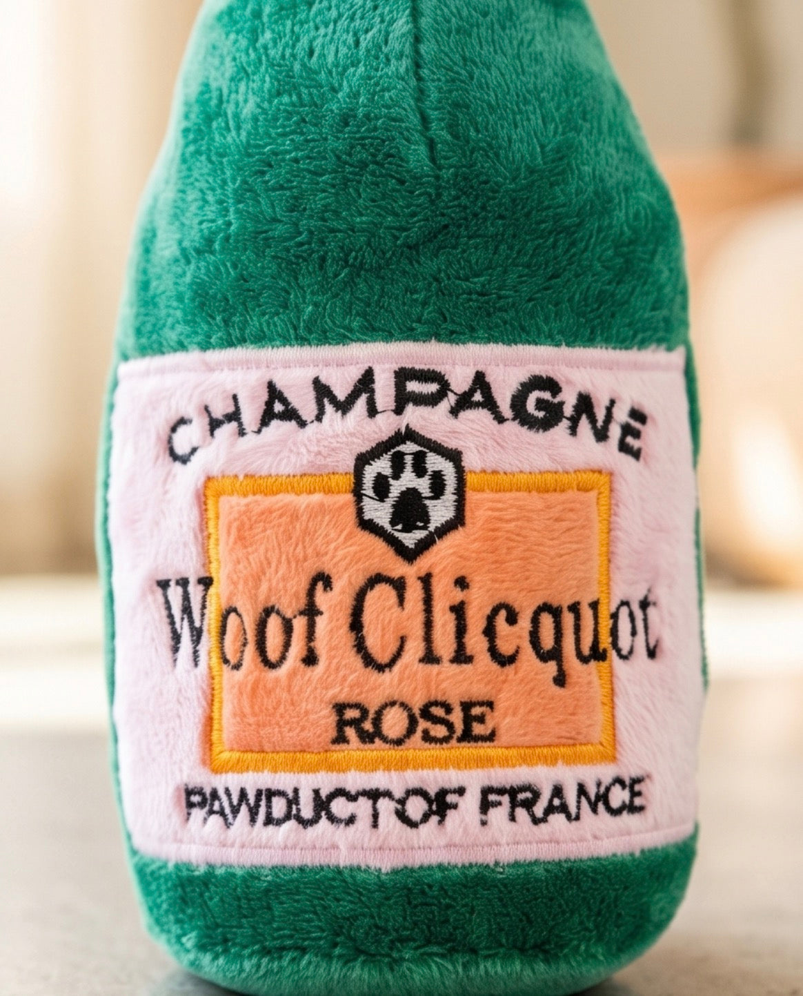Haute Diggity Dog Woof Clicquot Rose Plush Dog Toy