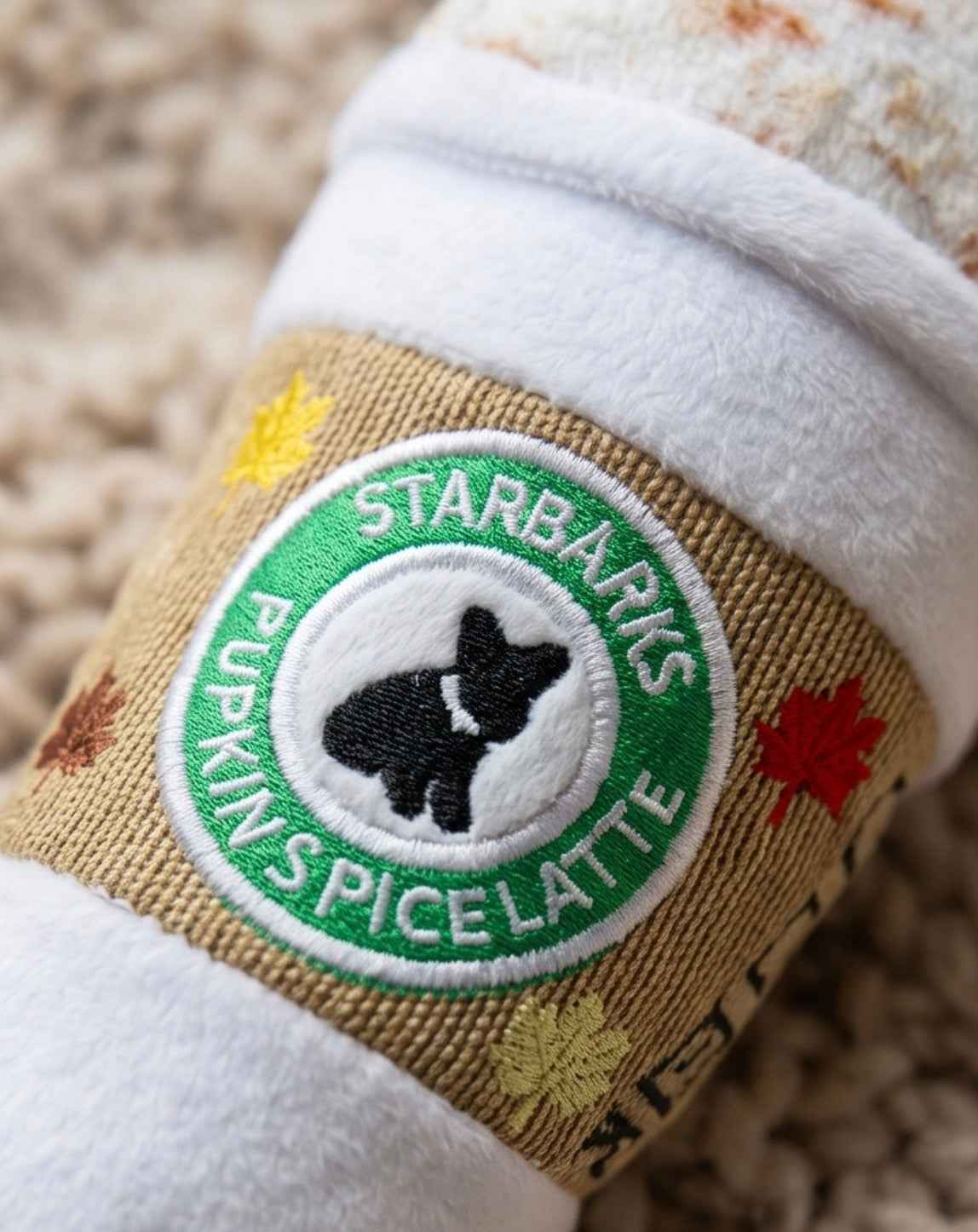 Haute Diggity Dog Starbarks Pupkin Spice Latte Plush Dog Toy