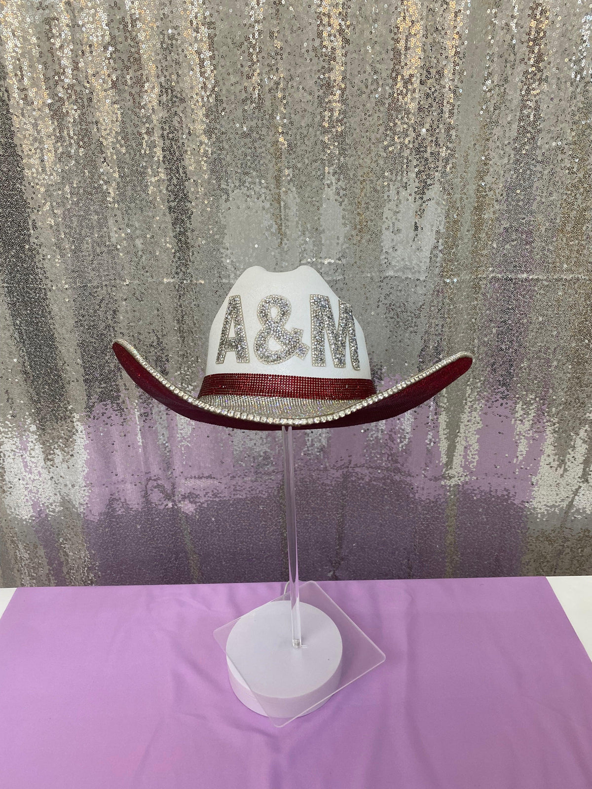 Texas A&M Rhinestone Cowgirl Hat - back view | HT Animal Supply