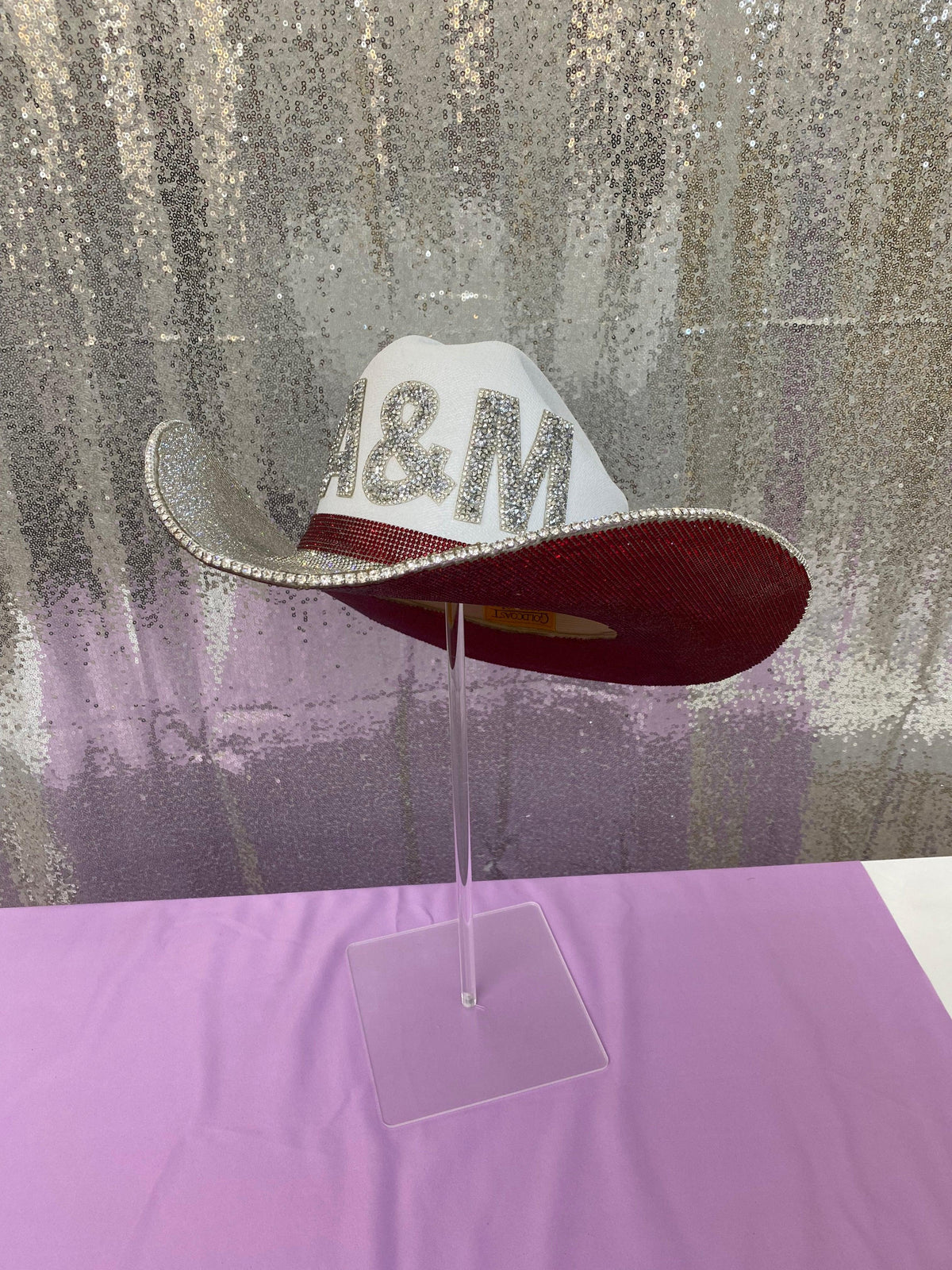 Texas A&M Rhinestone Cowgirl Hat - side view | HT Animal Supply
