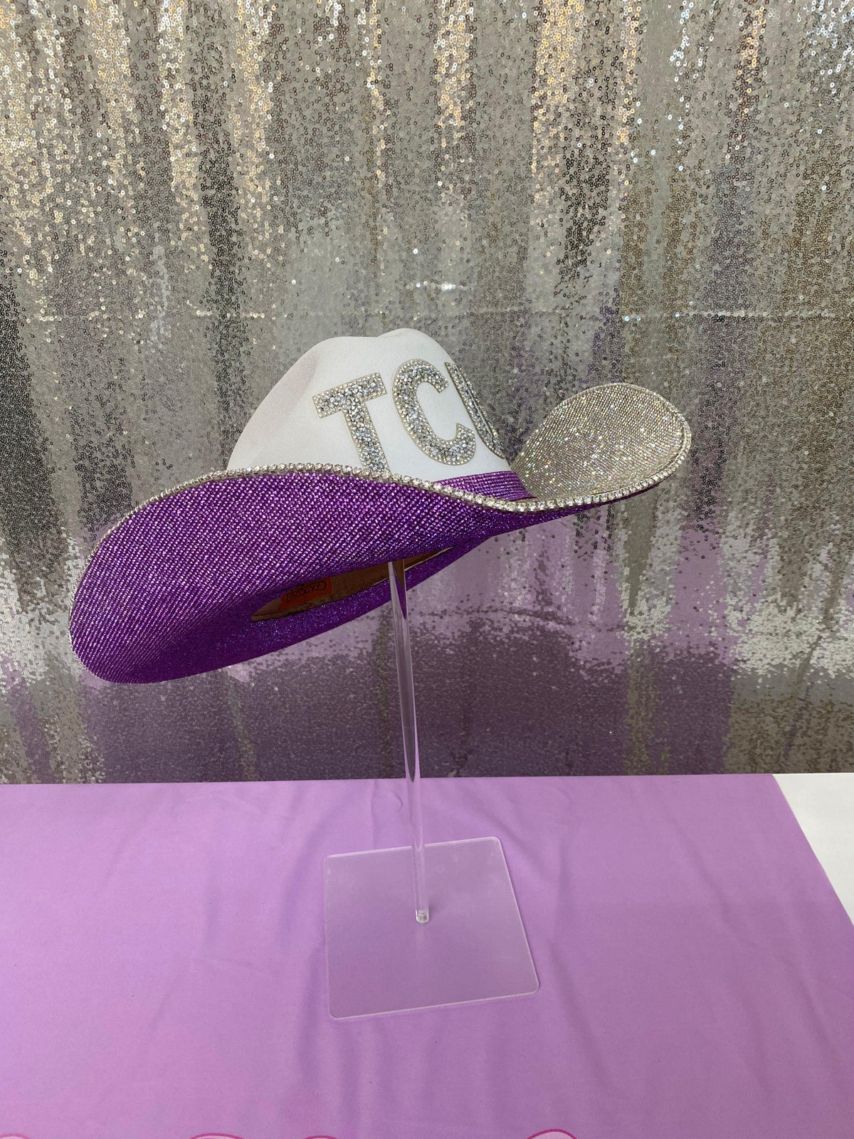 TCU Rhinestone Cowgirl Hat - side view | HT Animal Supply