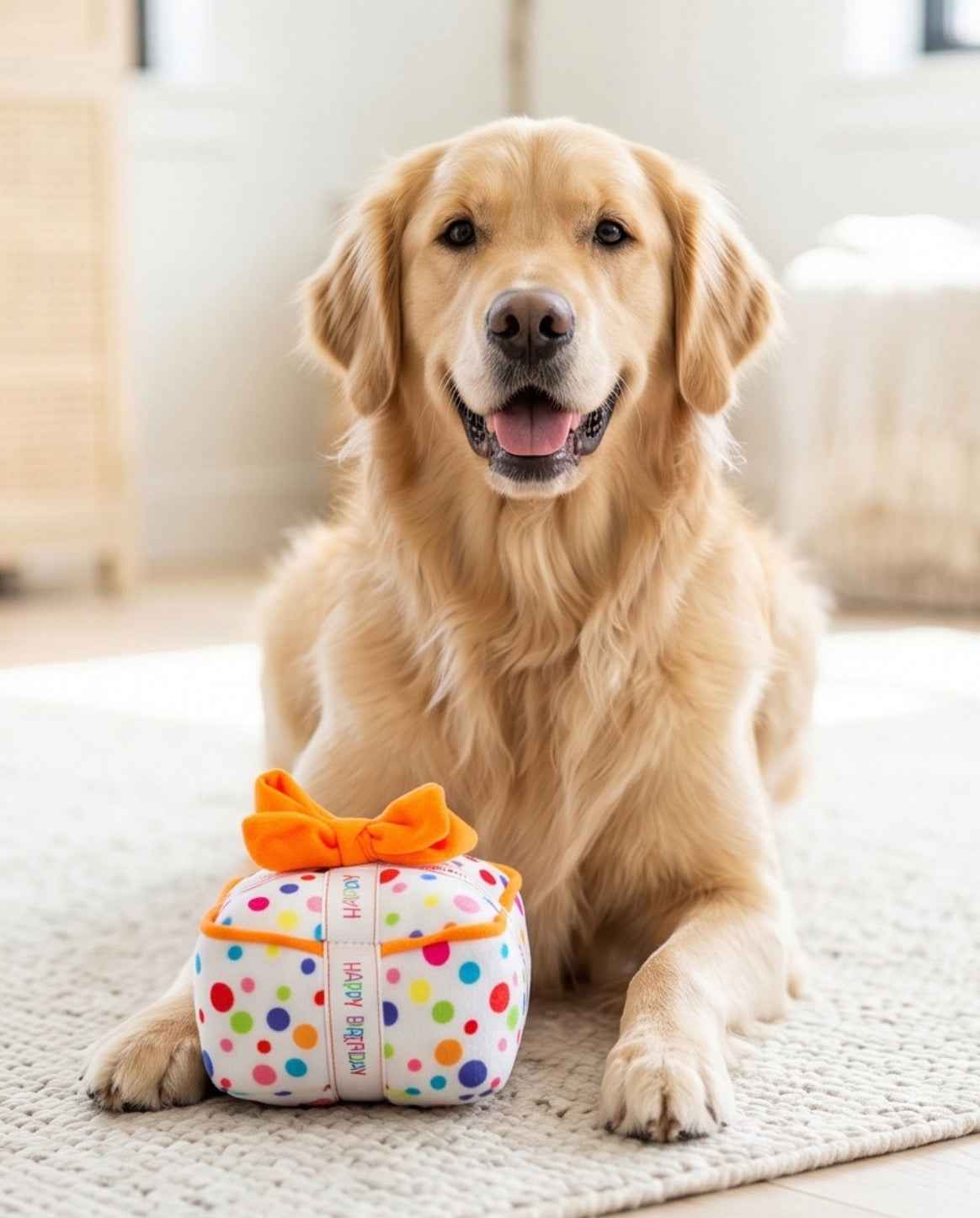 Haute Diggity Dog Happy Birthday Gift Box Plush Dog Toy
