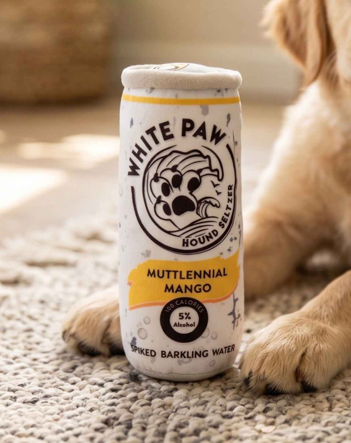 Haute Diggity Dog White Paw Muttlennial Mango Plush Dog Toy