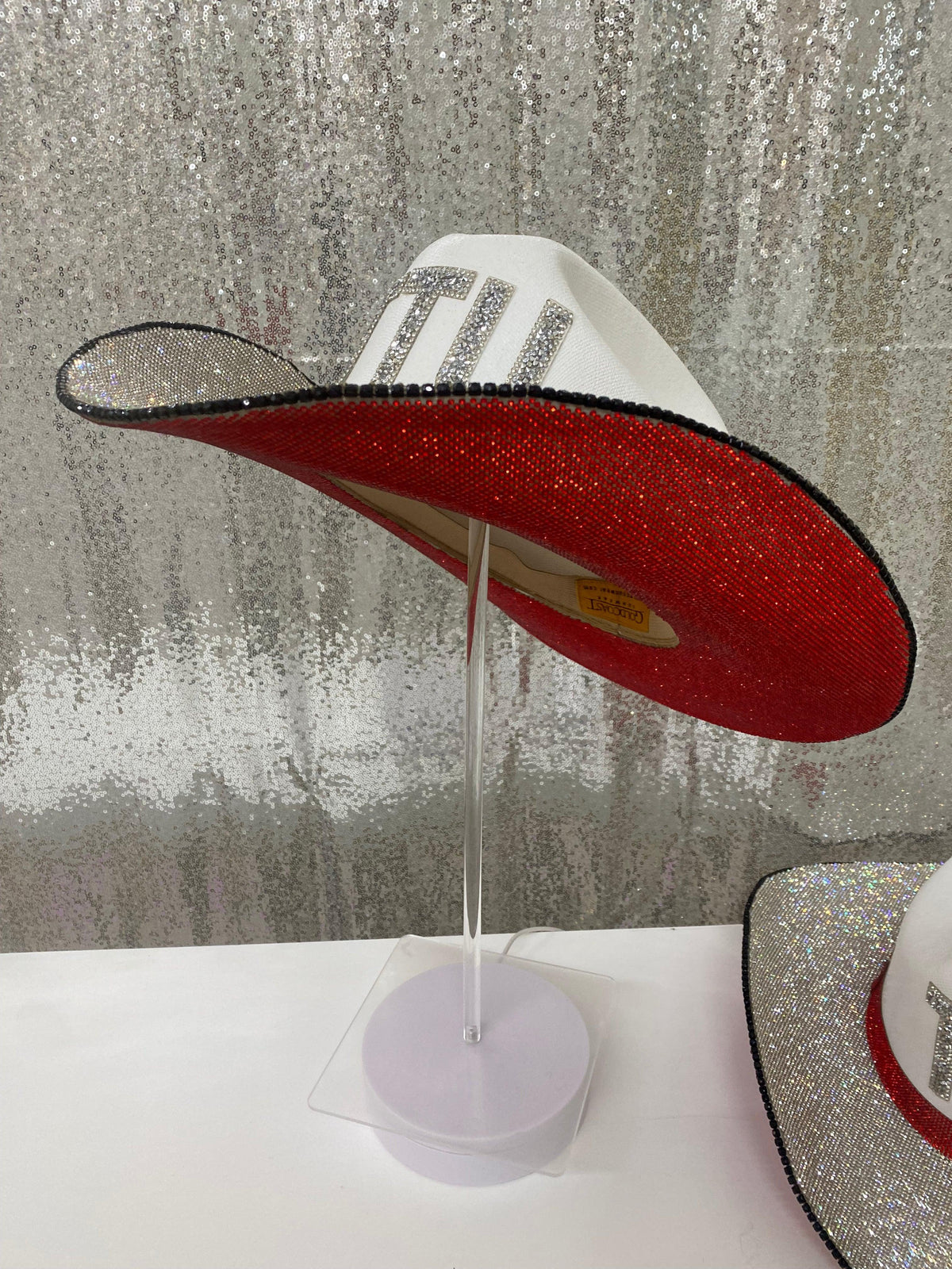Texas Tech Rhinestone Cowgirl Hat - back view | HT Animal Supply