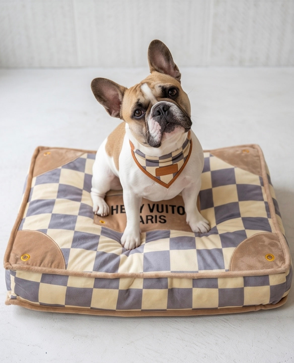 Haute Diggity Dog Checker Chewy Vuiton Bed Dog Bed