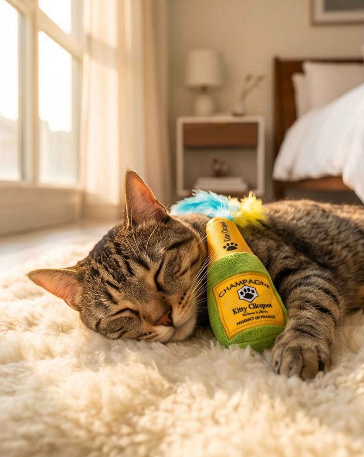 Haute Diggity Dog Kitty Clicquot (Bottle & Caviar) Organic Catnip Toy