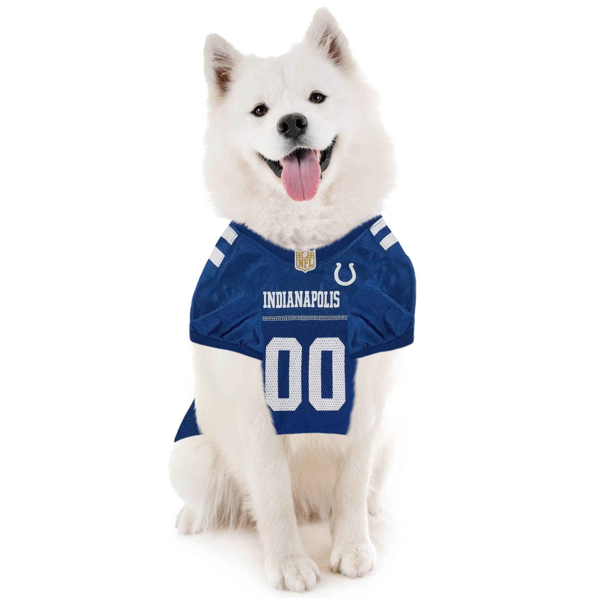 NFL Indianapolis Colts Striped Mesh Pet Jersey