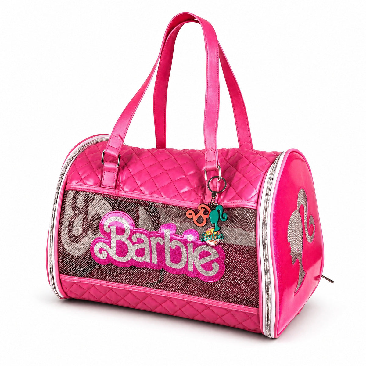Buckle-Down Barbie Pink Quilted Vegan Leather Pet Carrier