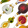 Italian Mixed Fruits Glass Tree Garland