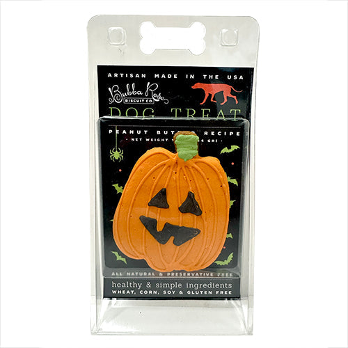 Bubba Rose Jack O'Lantern Dog Treat (Iced Dog Cookie)