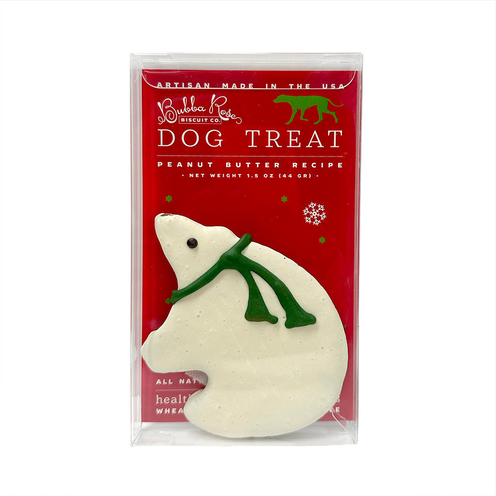 Bubba Rose Polar Bear Dog Treat (Iced Dog Cookie)