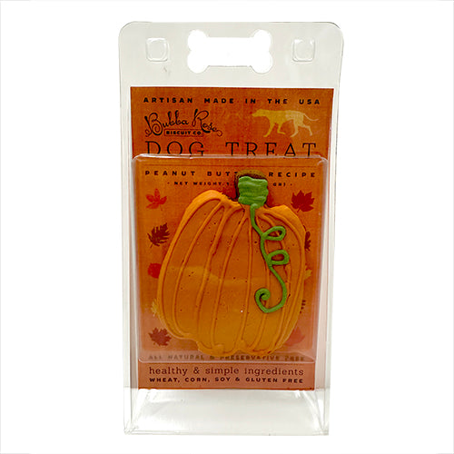 Bubba Rose Pumpkin Dog Treat (Iced Dog Cookie)