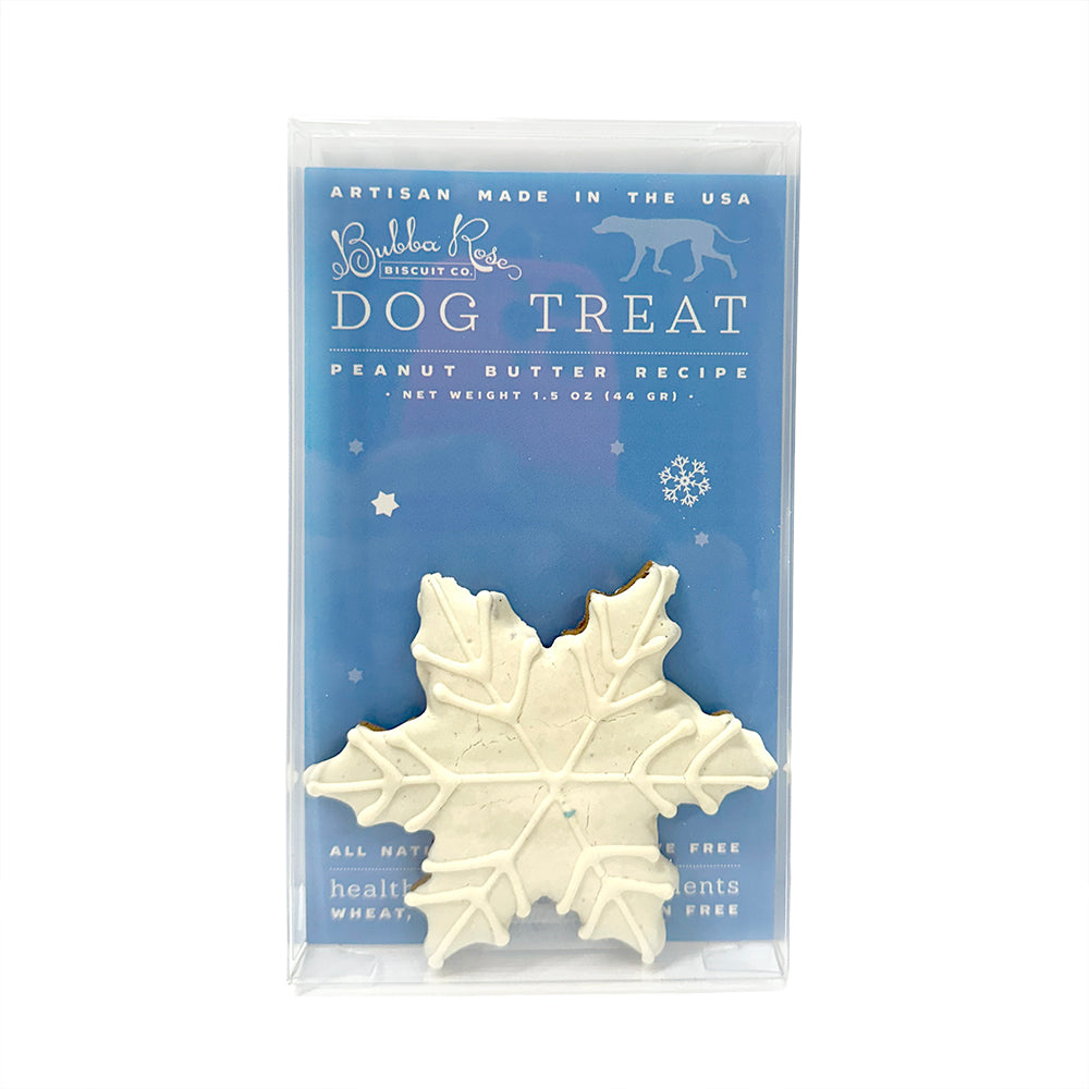 Bubba Rose Snowflake Dog Treat (Iced Dog Cookie)