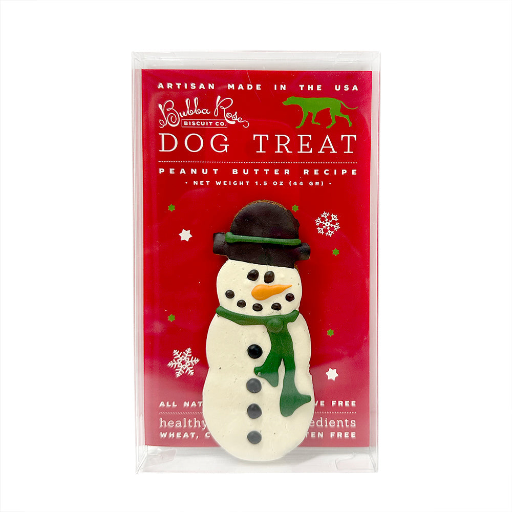 Bubba Rose Snowman Dog Treat (Iced Dog Cookie)