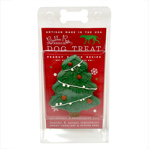Bubba Rose Christmas Tree Dog Treat (Iced Dog Cookie)