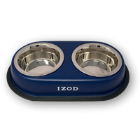 Izod Pet - Stainless Steel Double Feeder Bowl | HT Animal Supply