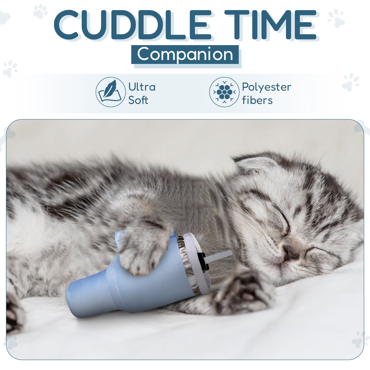 PUPROAR Kitty Cup Cat Toy - Cute Catnip and Crinkle Plush Cat Toy