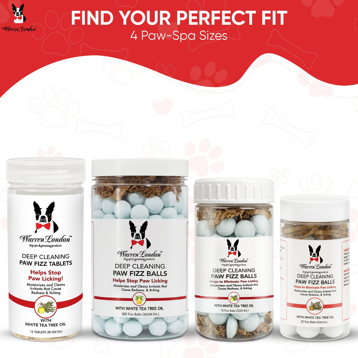 Deep Cleaning Paw Fizz Tablets - Paw Soak Helps Eliminate Paw Licking