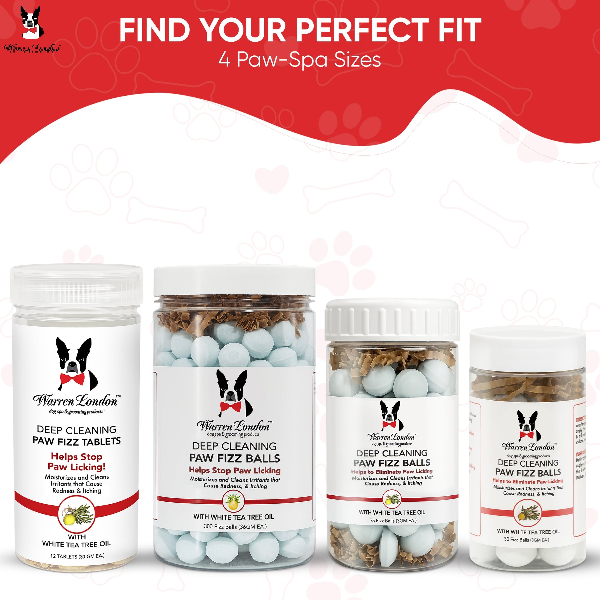Deep Cleaning Paw Fizz Tablets - Paw Soak Helps Eliminate Paw Licking