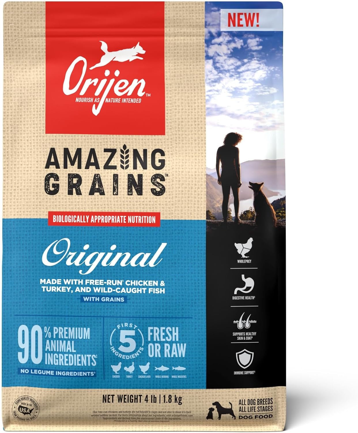 Orijen Amazing Grains Original Dry Dog Food